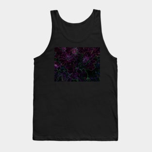 Black Panther Art - Flower Bouquet with Glowing Edges 27 Tank Top